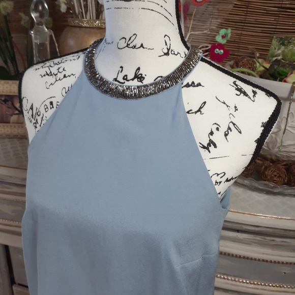 Periwinkle Lightweight Beaded Dress - Picture 1 of 6